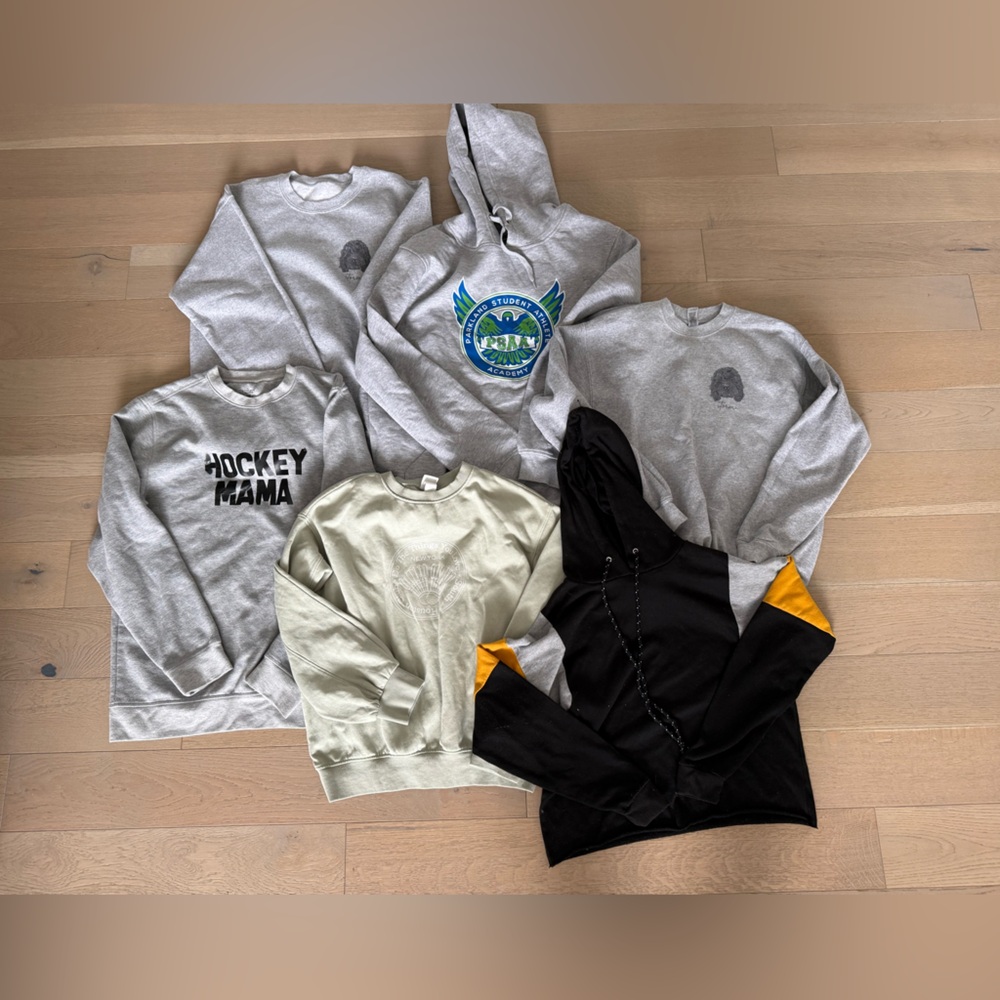 Bundle of hoodies & sweatshirts - sizes Xs to medium